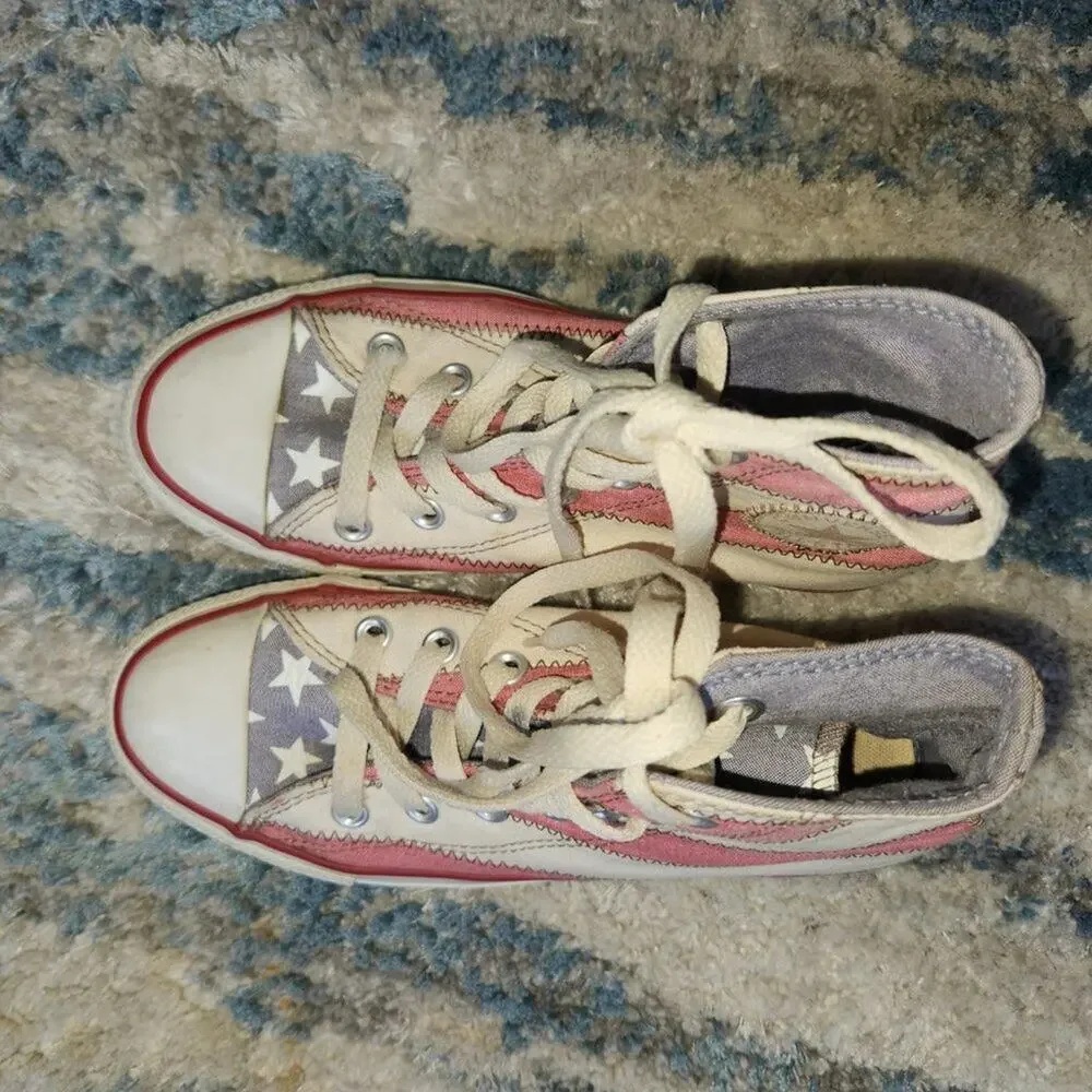 CONVERSE Chuck Taylor SPEC HIGH USA Flag Sneakers UNISEX Sz US 4